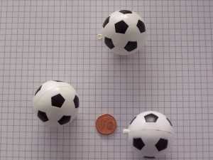 Fußball D=35 mm, schwarz/weiß